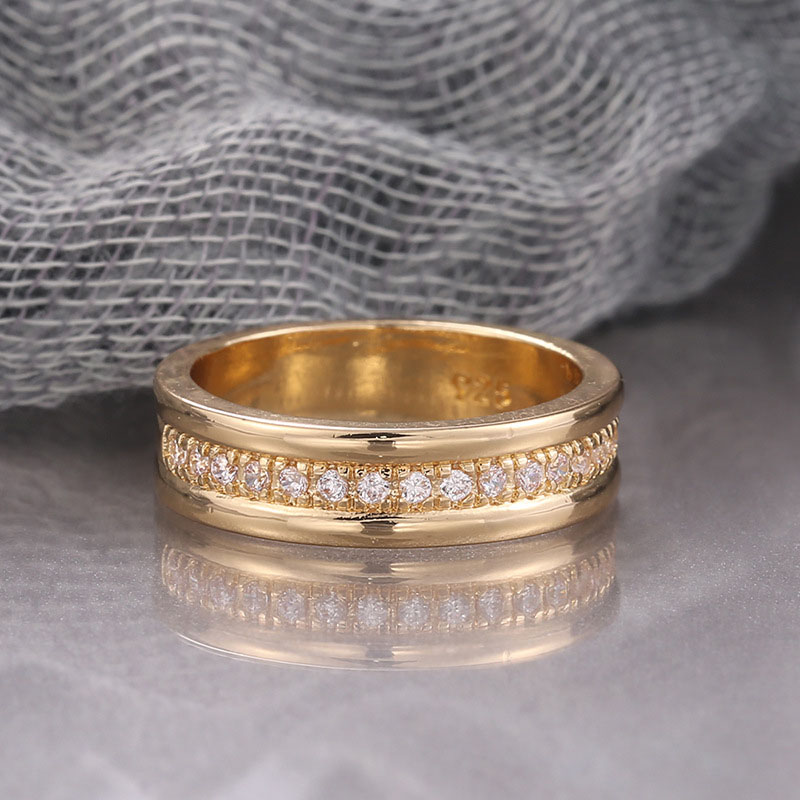 Wholesale Jewelry Simple Gold Ring Jewelry Items Copper Plated Fashion