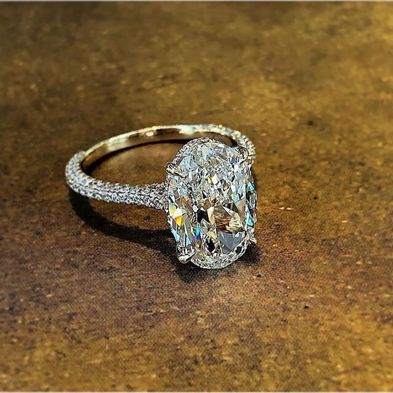 Wholesale Simple Temperament Fashion Oversized Zirconia Temperament Ring