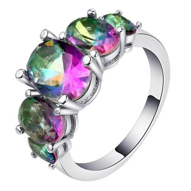 Wholesale Jewelry Colorful Zircon Rings