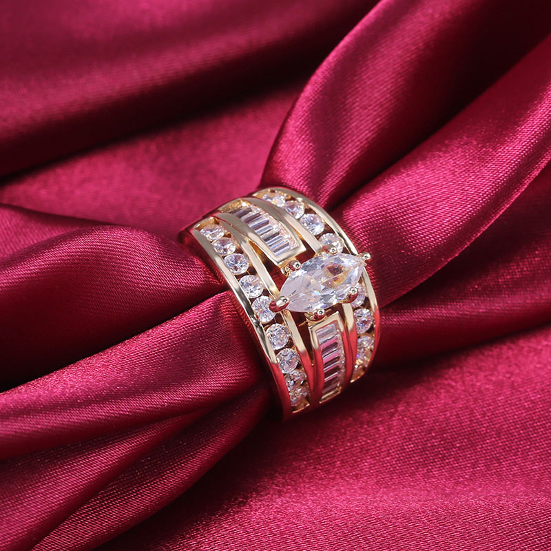 Wholesale Jewelry Brass And Zirconia Ring For Ladies