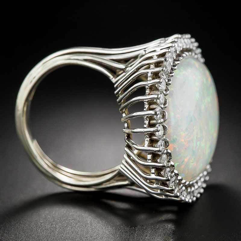 Wholesale Jewelry Fashion Artificial Opal Ring Opal Ring