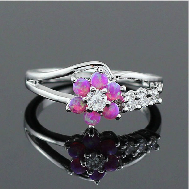 Wholesale Jewelry Flower Ring Opal Opal