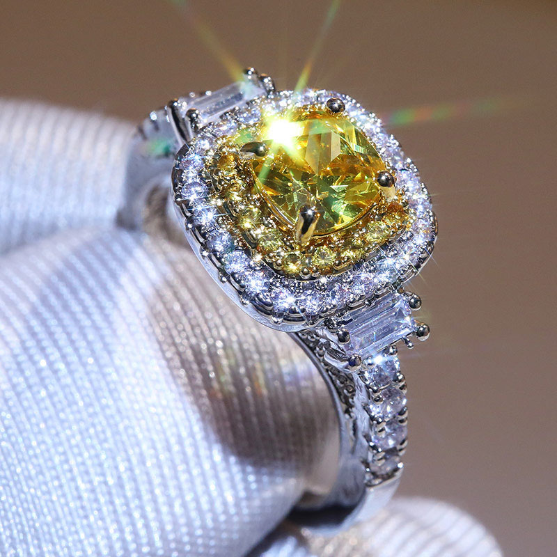 Wholesale Jewelry Zirconia Luxury Simulated Diamond Ring