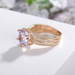 Wholesale High-grade Aaa Zircon Engagement Classic Six Claws Gold Ring