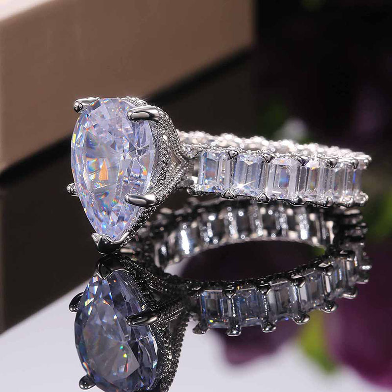 Wholesale Oversized Zirconia Simplex Ring