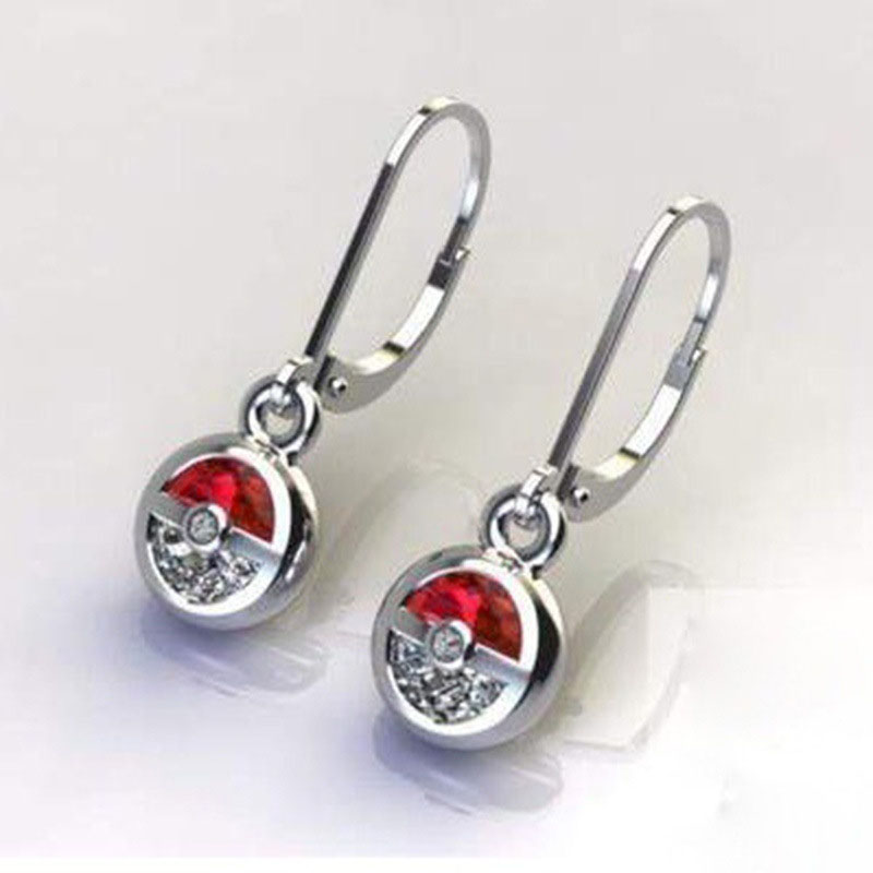 Wholesale Creative Elf Ball Red And White Ladies Earrings Fashion Engagement Earrings