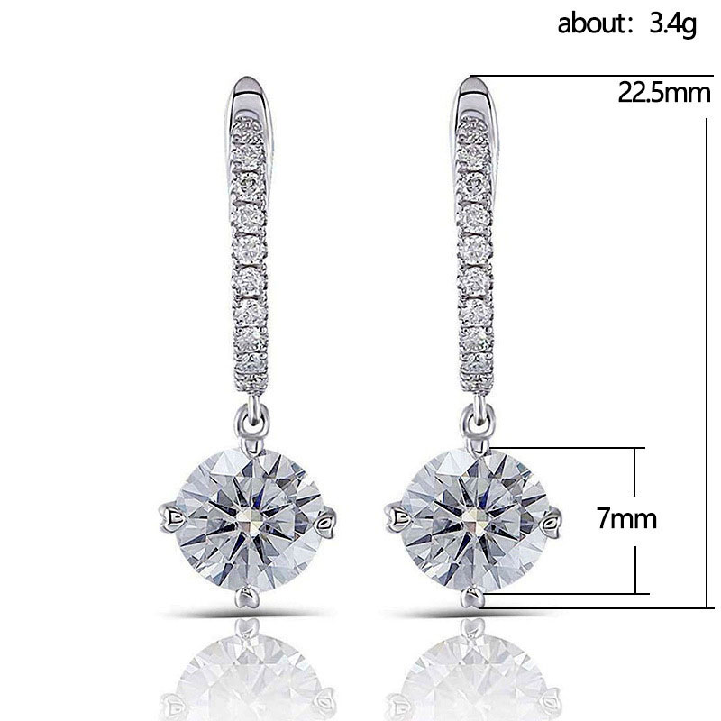 Fashion Ol Super Flash Full Of Diamonds Crystal Earrings Micro-set Zirconia Women's Earrings Manufacturer