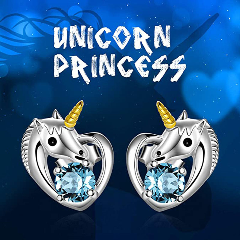 Wholesale Creative Unicorn Earrings For Ladies Versatile