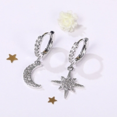 Korean Version Of The Eight Mango Stars And Moon Earrings Zircon Manufacturer