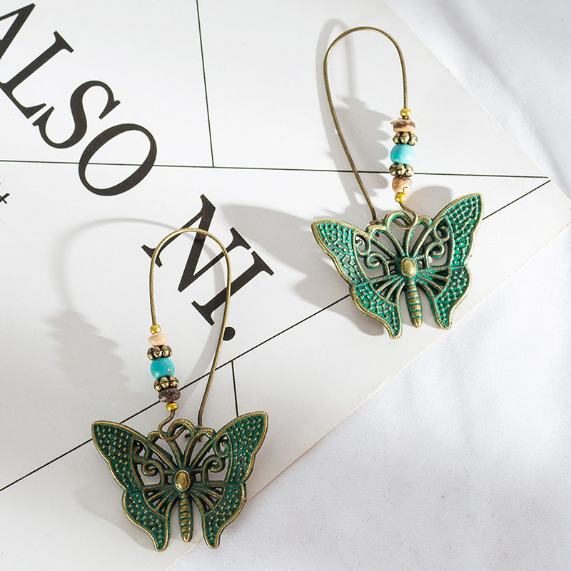 Vintage Butterfly Turquoise Creative Alloy Earrings Manufacturer