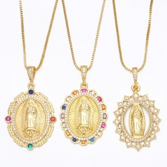 Zircon Virgin Mary Necklace Pendant Personalized With Diamonds Supplier