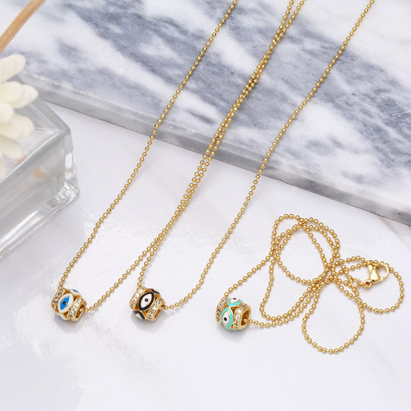 Fashion Cylinder Devil's Eye Pendant Necklace Manufacturer