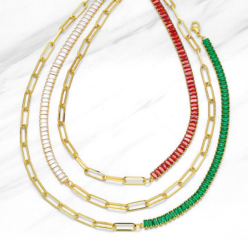 Light Luxury Zircon Necklace Simple Collarbone Chain Manufacturer