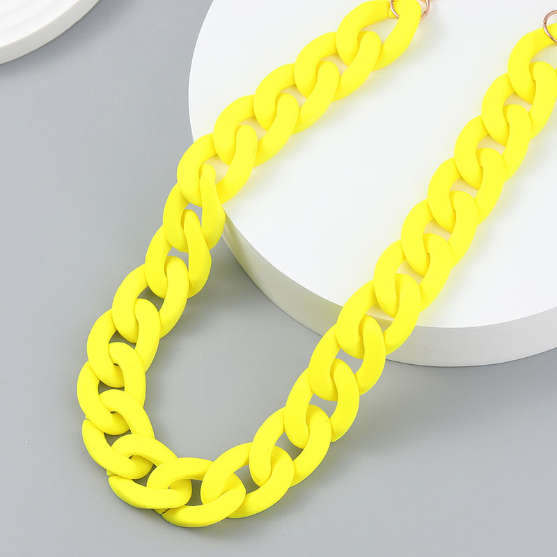 Geometric Minimalist Splicing Fashion Hip-hop Rubber Collarbone Necklace Manufacturer