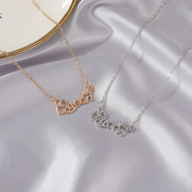 Queen Necklace Trendy Crown Collarbone Chain Mom Gift Supplier