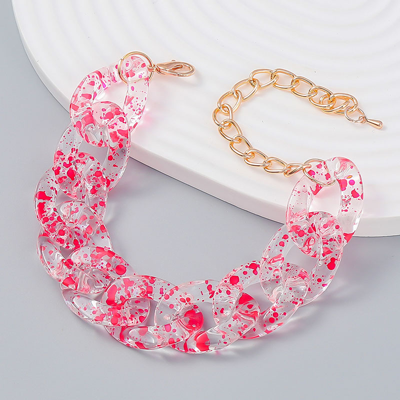 Jelly Color Bracelet Acrylic Chain Fashion Personality Resin Supplier
