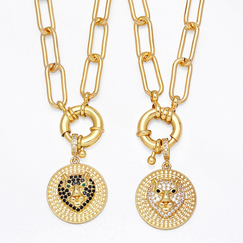 Leopard Head Hip-hop Thick Chain Collarbone Chain Necklace Supplier