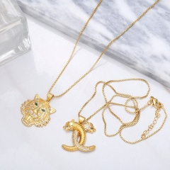 Dominating Tiger Head Necklace Personality Leopard Head Pendant Manufacturer