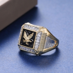 Atmospheric Plated Eagle Ring With Diamonds And Gold Plating Distributor