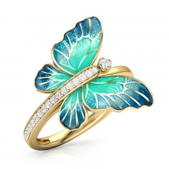 Creative Butterfly Drip Plating With Zirconia Ring Distributor