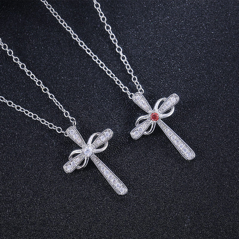 Creative 8 Cross Claw Set Zirconia Necklace Supplier