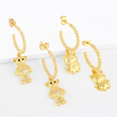 Fashion Creative Tiger Personality Bear C-shaped Earrings Manufacturer