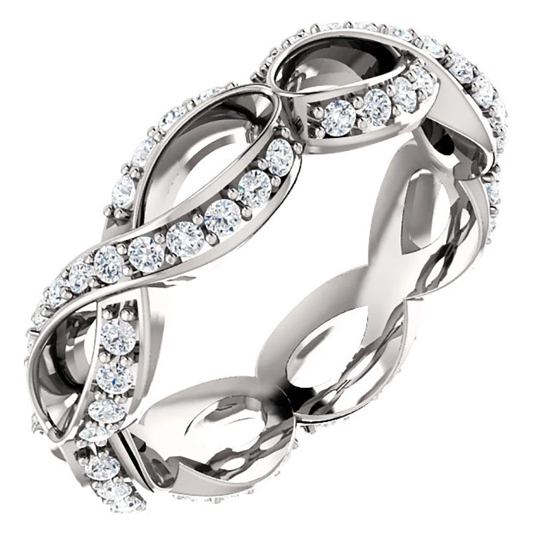 Creative Hollow 8-shaped Zirconium Ring Distributor