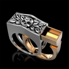 Punk Style Skull Concealed Box Ring Distributor