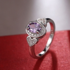 Vintage Purple Zirconia Ring Supplier
