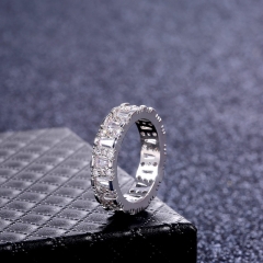 Aaa Grade Full Diamond And Irregular Shape Zirconium Ring Supplier