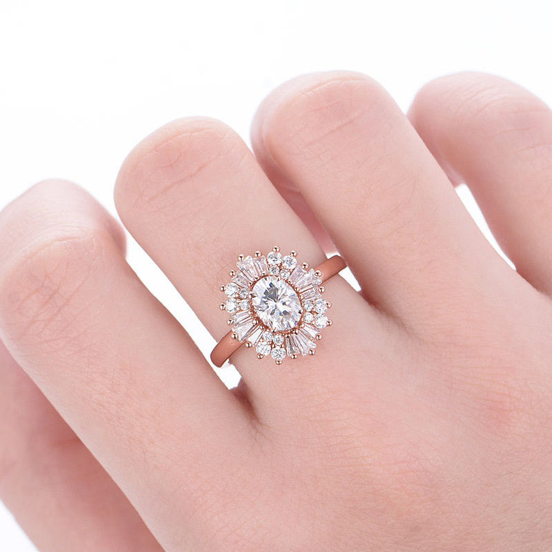 Luxury Full Diamond Opal Ring Engagement Distributor
