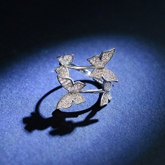 Fresh Butterfly Micro-set Open Index Finger Ring Supplier
