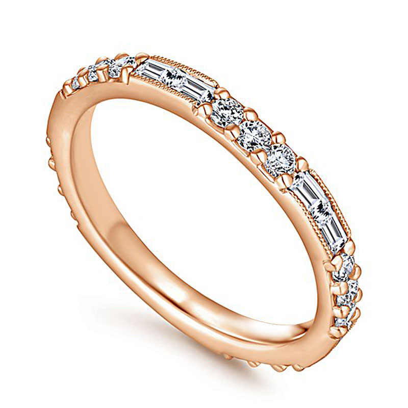 Fashion Copper With Zircon Engagement Wedding Ring Distributor