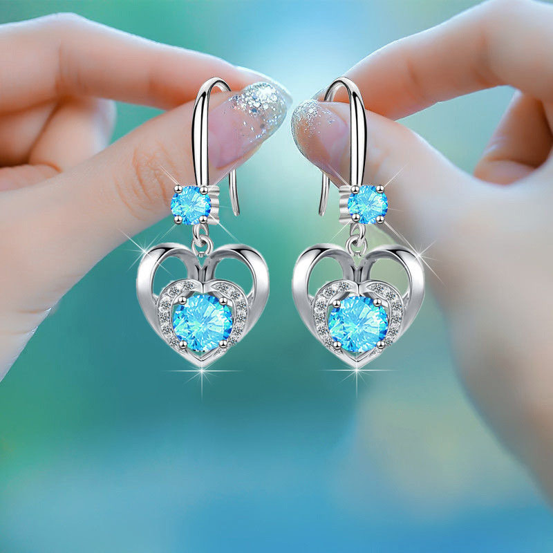 Peach Heart Heart-shaped Dangle Earrings Trendy Supplier