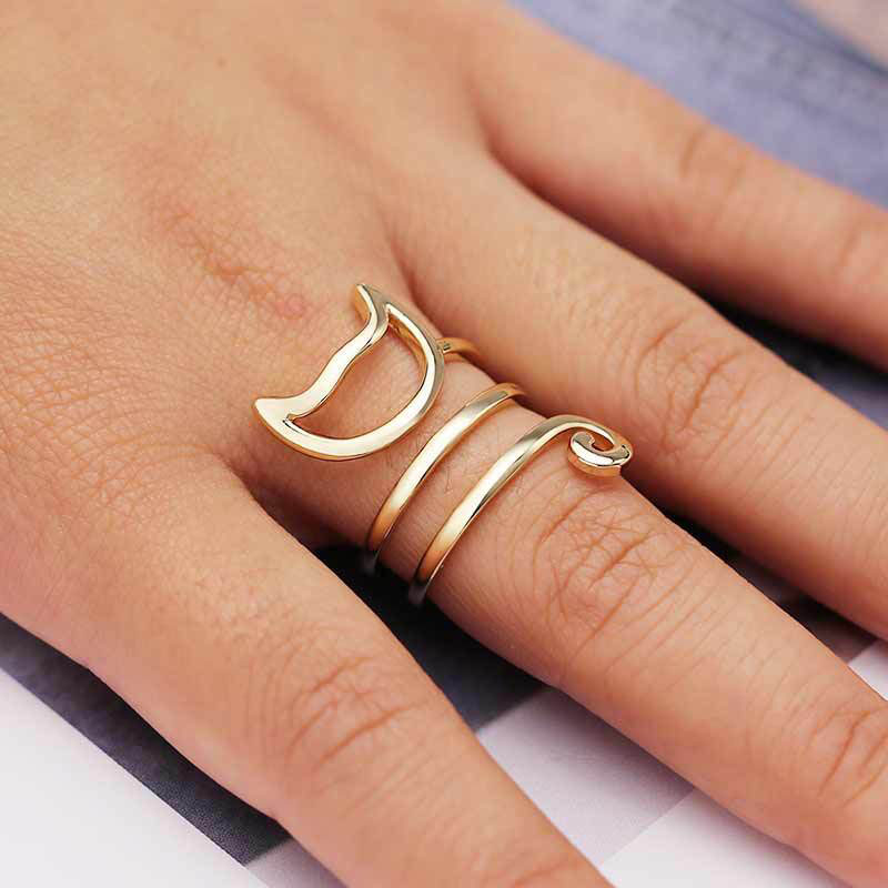 Fashion Creative Winding Glossy Cute Cat Ring Supplier