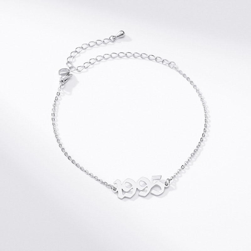 Stainless Steel Year Number Anklet Manufacturer