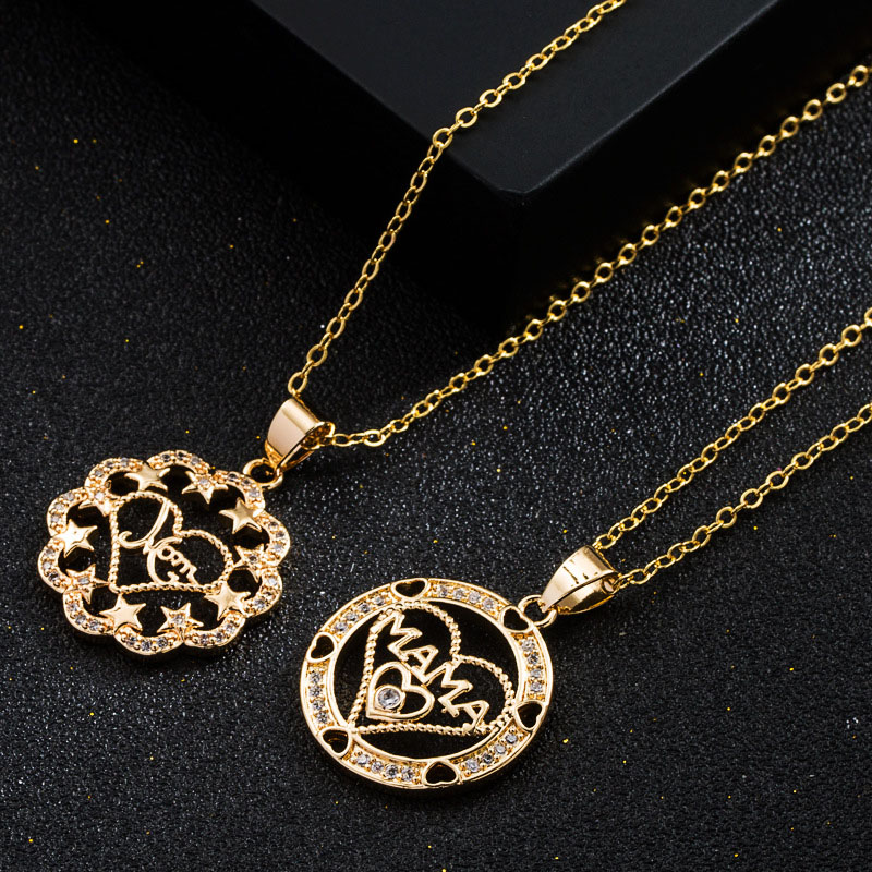 Fashion Copper Gold-plated Micro-set Zirconia Simple Heart-shaped Pendant Necklace Manufacturer