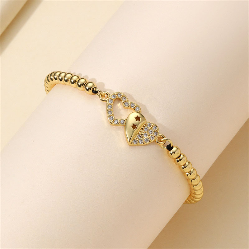 Micro-set Colorful Zircon Love Bracelet Adjustable Braided Star Bracelet Manufacturer