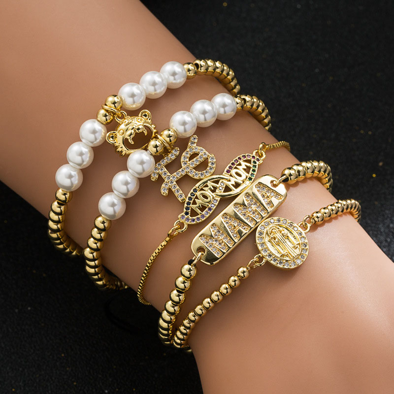 Pearl Virgin Mary Bracelet Mama Stretchy Pull Bracelet Manufacturer