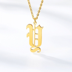 Letter Gold Plated Stainless Steel Necklace Manufacturer
