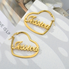 Custom Earrings 304 Stainless Steel Heart Earrings Manufacturer