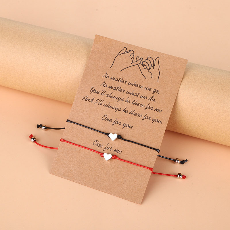 Wholesale Simple Pentagram Wax Wire Braided Card Bracelet Hand Jewelry