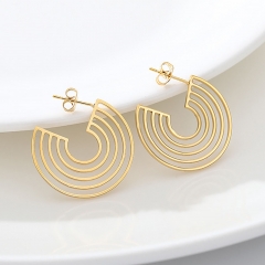 Geometric Stainless Steel Semicircle Earrings Manufacturer