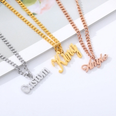 Diy Personalized Custom Name Stainless Steel Necklace Manufacturer