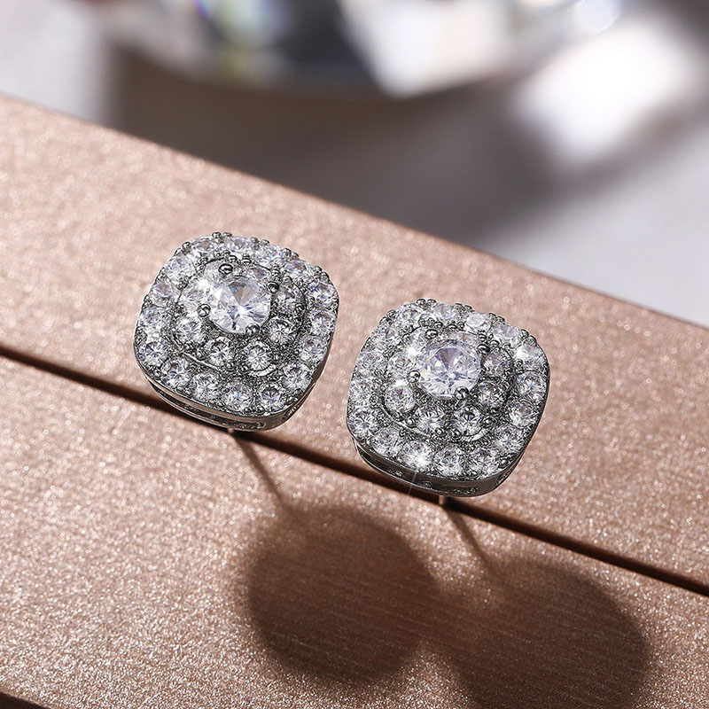 Wholesale Jewelry Classic Round Zirconia Earrings For Women With Creative Earrings
