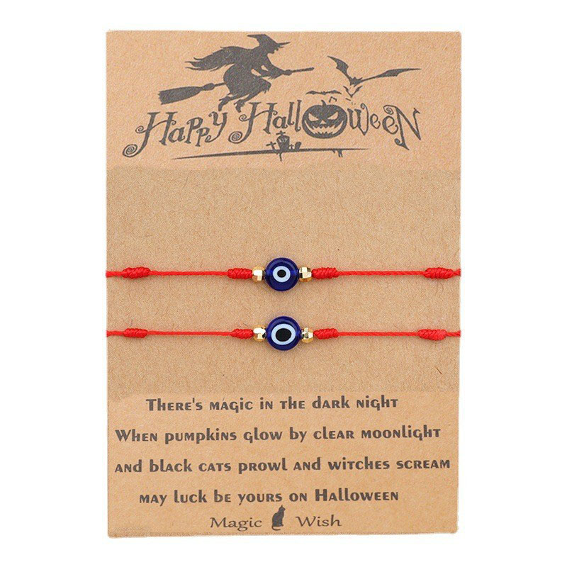 Wholesale Couple Braided Bracelet Creative 7 Knot Devil's Eye Red Rope Card Bracelet