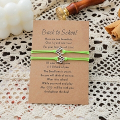 Wholesale Card Bracelets Waxed Wire Braided Bracelets 2 Sets