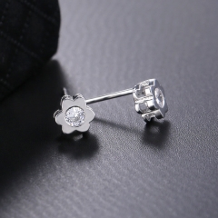 Japanese Daily Matching Zircon Flower Earrings Simple Matching Earrings Distributor