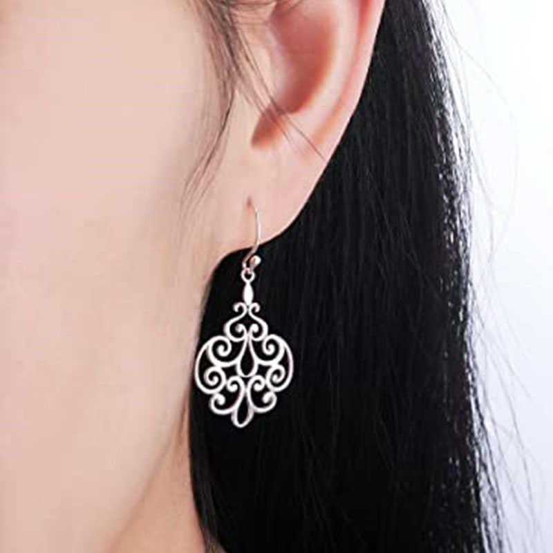 Wholesale Jewelry European And American Court Classical Style Hollow Ladies Earrings