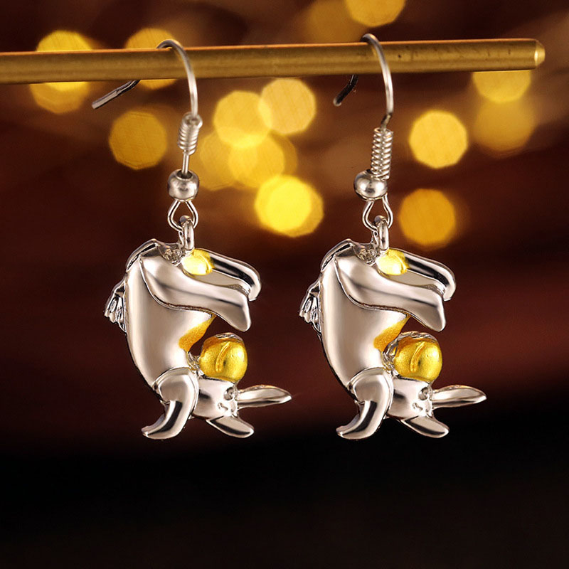 Creative Cartoon Cute Little Donkey Shape Earrings Earrings Distributor